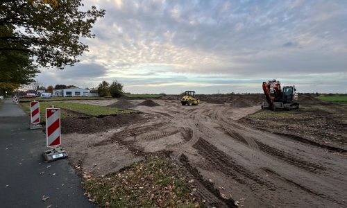 Die ersten Erdarbeiten für Neubau im Jahre 2023